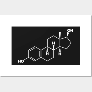 Estradiol (Estrogen) Structural Formula Posters and Art